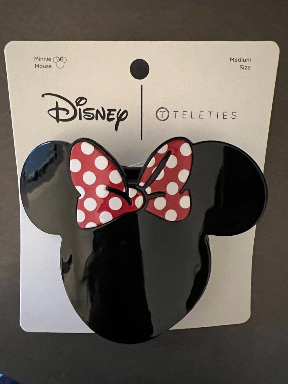 Disney Minnie Silhouette Hair Clip with Red Polka Dot Bow
